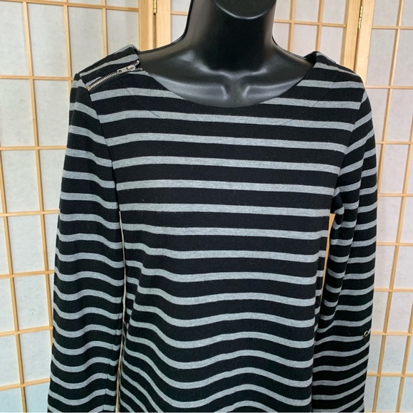 Merona Long Sleeve Striped Jersey Knit Dress - Picture 2 of 11
